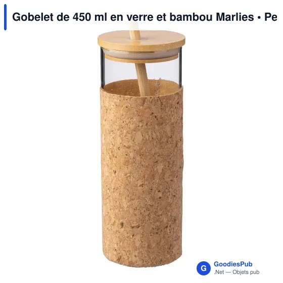 Gobelet de 450 ml en verre et bambou Marlies - Image 4