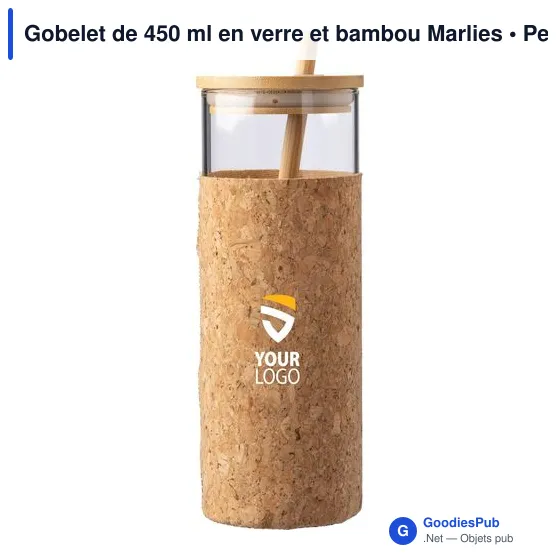 Gobelet de 450 ml en verre et bambou Marlies - Image 5