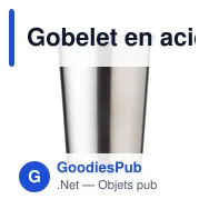 Gobelet en acier inoxydable personnalisable avec logo - Reid - Miniature 1