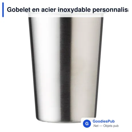 Gobelet en acier inoxydable personnalisable avec logo - Reid