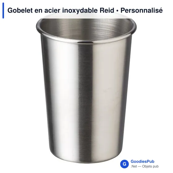 Gobelet en acier inoxydable personnalisable avec logo - Reid - Image 2