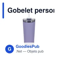 Gobelet personnalisable 600 ml en inox double paroi avec paille - InSideOut Norden - Miniature 5