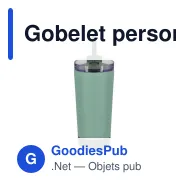 Gobelet personnalisable 600 ml en inox double paroi avec paille - InSideOut Norden - Miniature 7