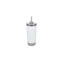 Variante Blanc - Gobelet personnalisable 600 ml en inox double paroi avec paille - InSideOut Norden