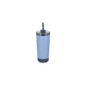 Variante Bleu pastel - Gobelet personnalisable 600 ml en inox double paroi avec paille - InSideOut Norden
