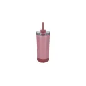 Variante Rose pastel - Gobelet personnalisable 600 ml en inox double paroi avec paille - InSideOut Norden