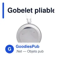 Gobelet pliable en acier inoxydable Annette - Miniature 2