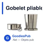 Gobelet pliable en acier inoxydable Annette - Miniature 3