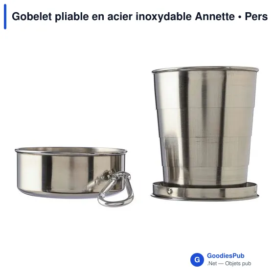 Gobelet pliable en acier inoxydable Annette - Image 3