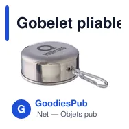 Gobelet pliable en acier inoxydable Annette - Miniature 4