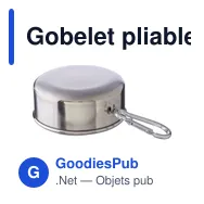 Gobelet pliable en acier inoxydable Annette - Miniature 5