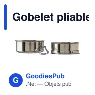Gobelet pliable en acier inoxydable Annette - Miniature 6