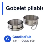 Gobelet pliable en acier inoxydable Annette - Miniature 7