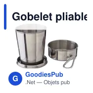 Gobelet pliable en acier inoxydable Annette - Miniature 8