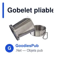 Gobelet pliable en acier inoxydable Annette - Miniature 9
