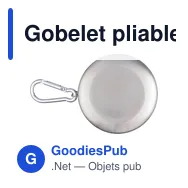 Gobelet pliable en acier inoxydable Annette - Miniature 10