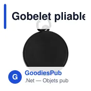 Gobelet pliable en plastique Dolly - Miniature 1