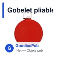 Gobelet pliable en plastique Dolly - Miniature 4