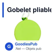 Gobelet pliable en plastique Dolly - Miniature 8
