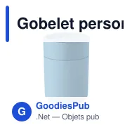 Gobelet personnalisable en PP 330ml avec logo - GOBLET - Miniature 1
