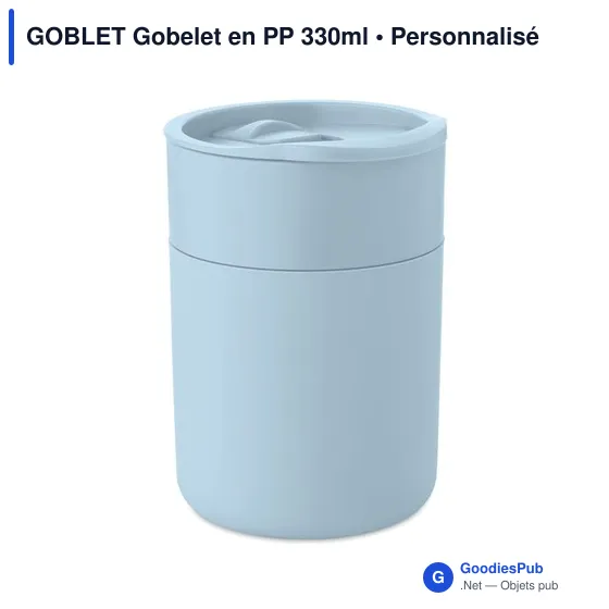 Gobelet personnalisable en PP 330ml avec logo - GOBLET - Image 1