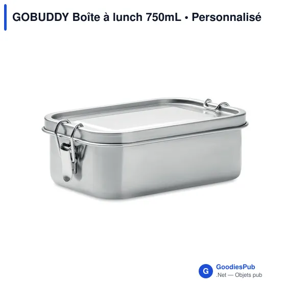 Boîte à lunch personnalisable GOBUDDY avec logo - Image 1