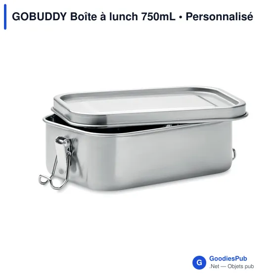 Boîte à lunch personnalisable GOBUDDY avec logo - Image 2