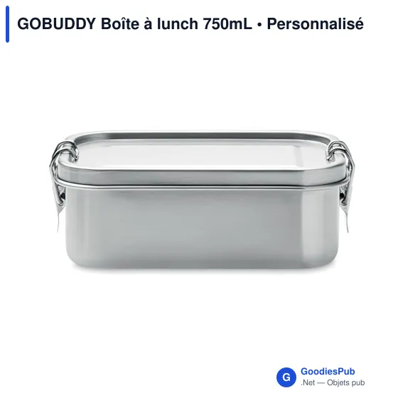Boîte à lunch personnalisable GOBUDDY avec logo - Image 3