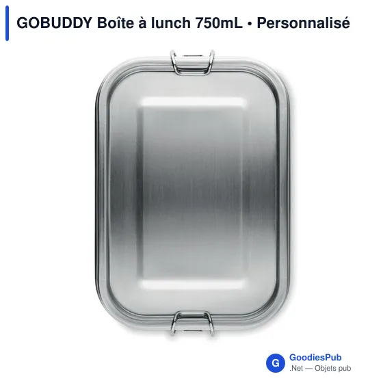 Boîte à lunch personnalisable GOBUDDY avec logo - Image 5