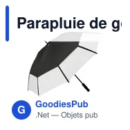 Parapluie de golf personnalisable avec logo - GolfClass 30 inch - Miniature 2