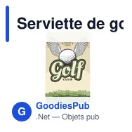 Serviette de golf personnalisable avec logo - GolfTowel 400 g/m² - Miniature 2
