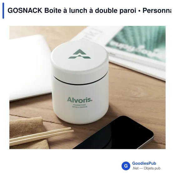 Boîte à lunch personnalisable GOSNACK avec logo - Image 5