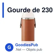 Gourde de 230 ml en acier inoxydable recyclé Brock - Miniature 1