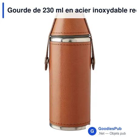 Gourde de 230 ml en acier inoxydable recyclé Brock
