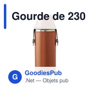 Gourde de 230 ml en acier inoxydable recyclé Brock - Miniature 2