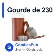 Gourde de 230 ml en acier inoxydable recyclé Brock - Miniature 3