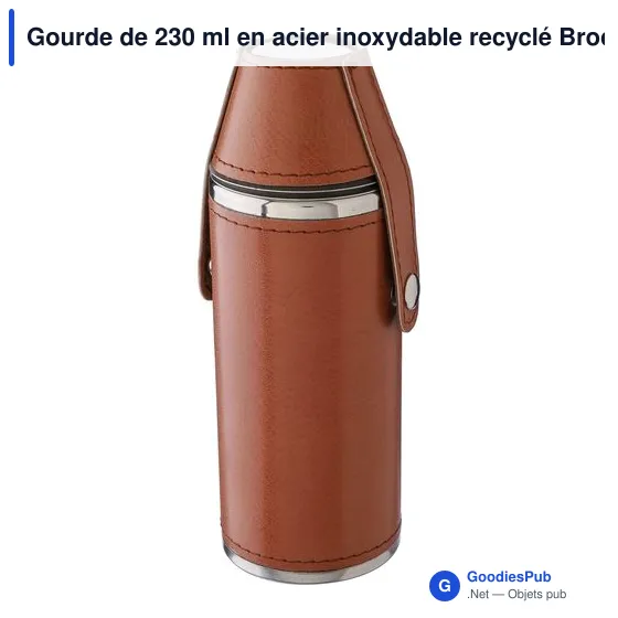 Gourde de 230 ml en acier inoxydable recyclé Brock - Image 4
