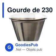 Gourde de 230 ml en acier inoxydable recyclé Brock - Miniature 5