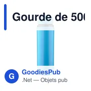Gourde de 500 ml en acier inoxydable recyclé Zeno - Miniature 1