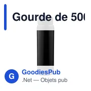 Gourde de 500 ml en acier inoxydable recyclé Zeno - Miniature 14