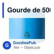 Gourde de 500 ml en acier inoxydable recyclé Zeno - Miniature 33
