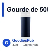 Gourde de 500 ml en acier inoxydable recyclé Zeno - Miniature 40