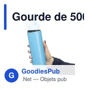 Gourde de 500 ml en acier inoxydable recyclé Zeno - Miniature 56