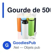 Gourde de 500 ml en acier inoxydable recyclé Zeno - Miniature 9