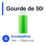 Gourde de 500 ml en acier inoxydable recyclé Zeno - Miniature 92