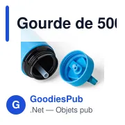 Gourde de 500 ml en acier inoxydable recyclé Zeno - Miniature 96