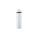 Variante blanc - Gourde de 500 ml en acier inoxydable recyclé Zeno