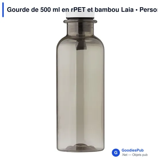Gourde de 500 ml en rPET et bambou Laia - Image 1