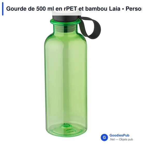 Gourde de 500 ml en rPET et bambou Laia - Image 11