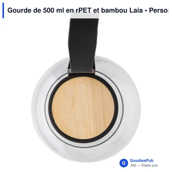 Gourde de 500 ml en rPET et bambou Laia - Image 12